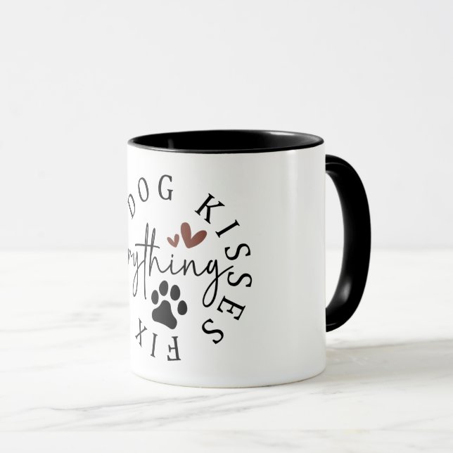 Mug Dog Kisses Fix Everything (Devant droit)