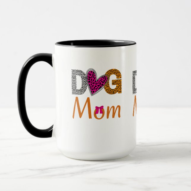 Mug Dog Mom Leopard Print/Trending Dog  Lover Gift (Gauche)
