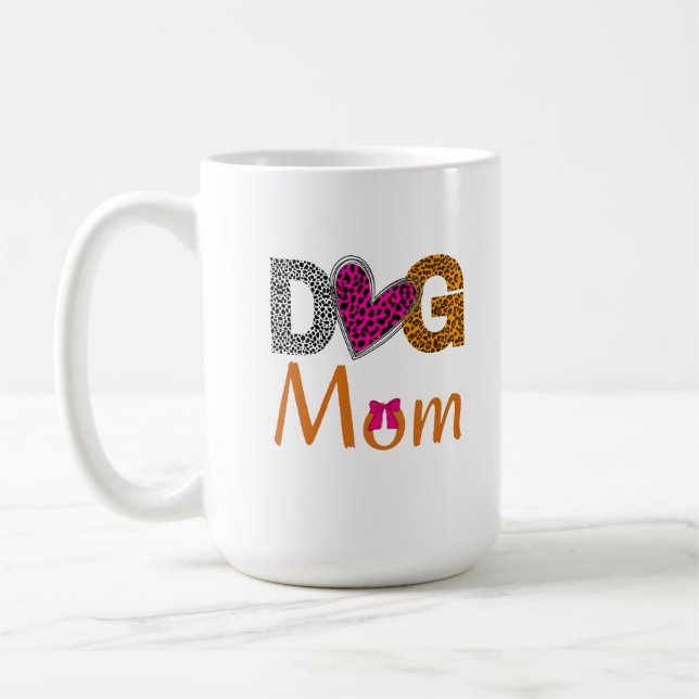 Mug Dog Mom Leopard Print/Trending Dog  Lover Gift (Gauche)