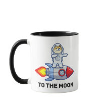 Dogecoin À La Lune Rocket Man Space Doge Crypto