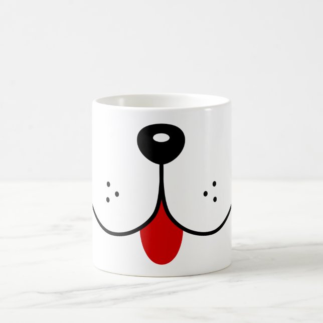 Mug Dogs de la tête de chien amusant Mouth Nose mignon (Centre)