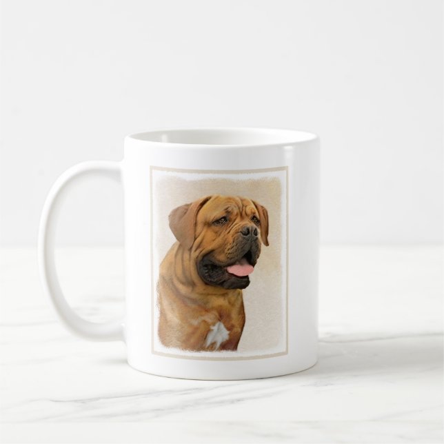 Mug Dogue de Bordeaux Peinture - Cute Original Chien A (Gauche)