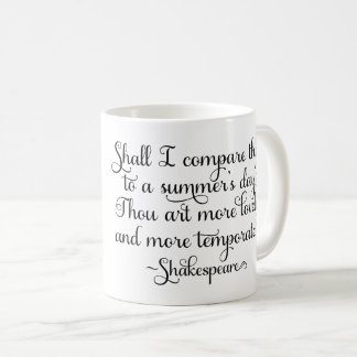 Mug Dois-je te comparer à la journée d'été - Shakespea