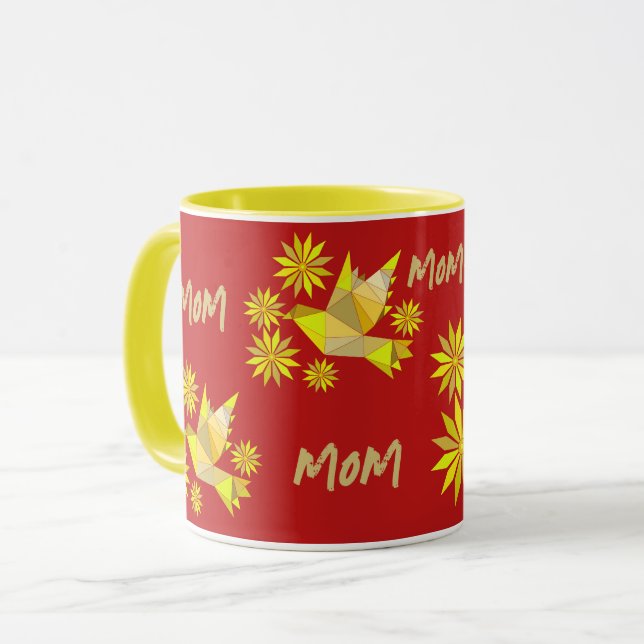 MUG D'OISEAU CRÉATIF POUR LA MÈRE ACTUELLE (Devant gauche)