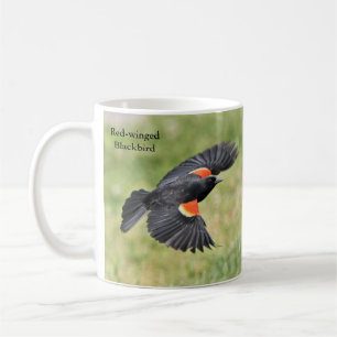 Mug d'oiseaux noirs à ailes rouges par BirdingColl