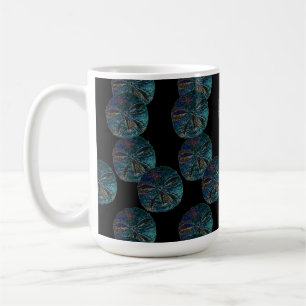 Mug Dollar de sable Abstrait Bleu Noir Artsy Cadeau Fa