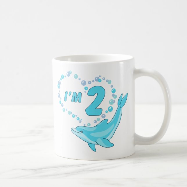 Mug Dolphin Heart 2e anniversaire (Droite)