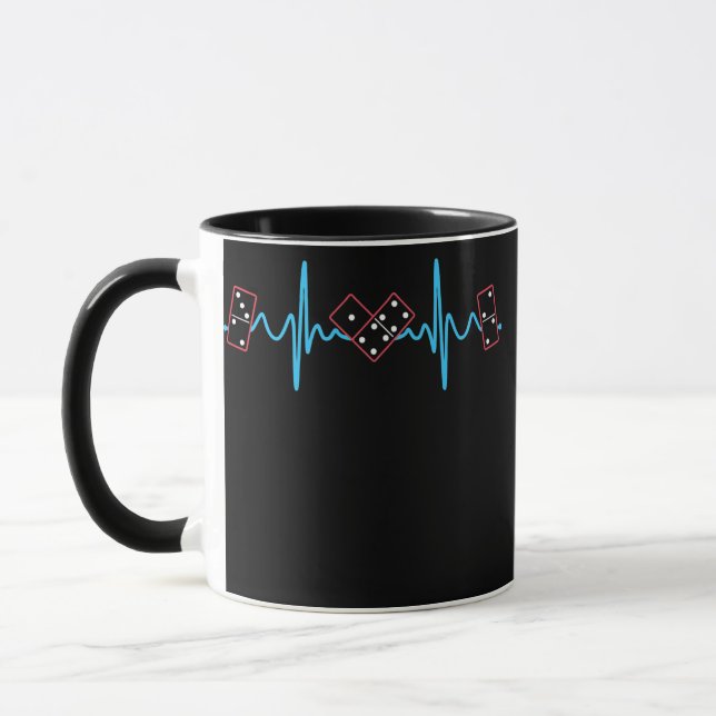 Mug Domino Heartbeat Dominoes Master Game Players  (Gauche)