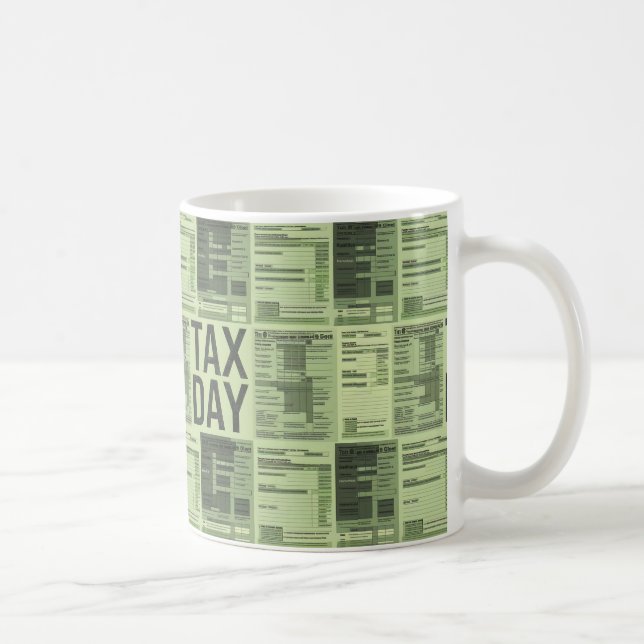 Mug Don d'allègement de jour fiscal humoristique (Droite)