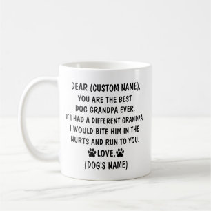 Mug Don de grand-père chien, chien de grand-père, chie