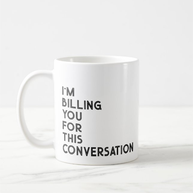 Mug Don du bureau du procureur drôle dire noir (Gauche)
