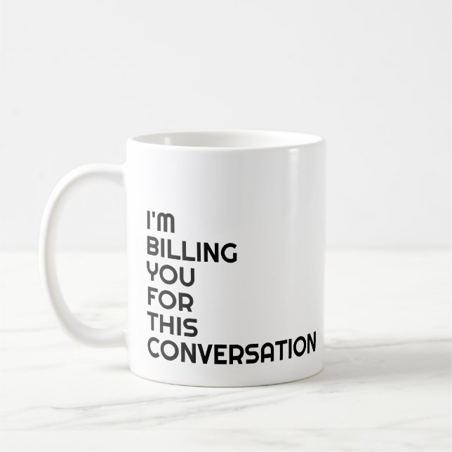 Mug Don du bureau du procureur drôle dire noir (Gauche)