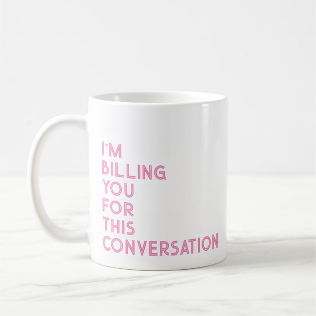 Mug Don du bureau du procureur drôle dire rose (Gauche)