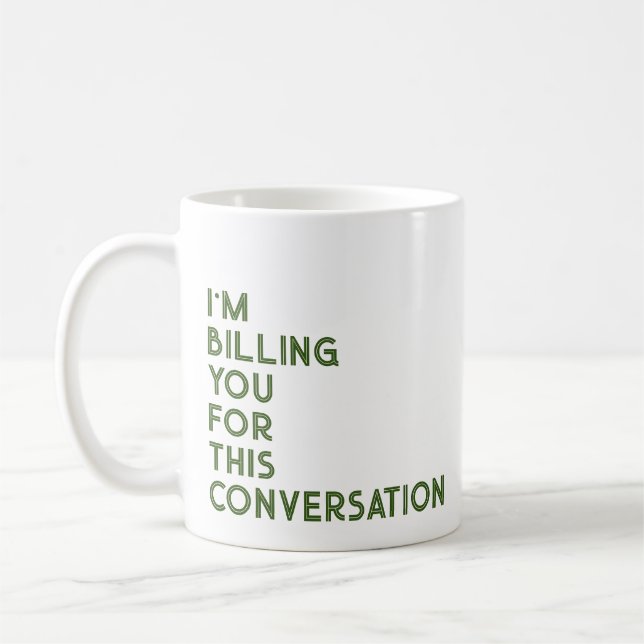Mug Don du bureau du procureur Drôle Dire vert (Gauche)