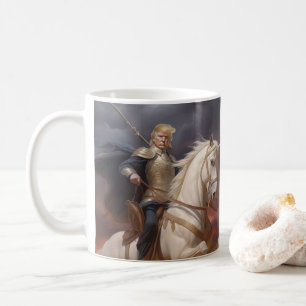 Mug Donald Trump 2024 Chevalier blanc Héros drôle IA