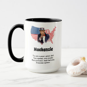 Mug Donald Trump Fête des pères Ajouter un nom Funny