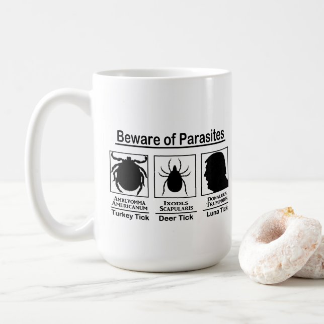 Mug Donald Trump méfiez-vous des parasites (Avec donut)