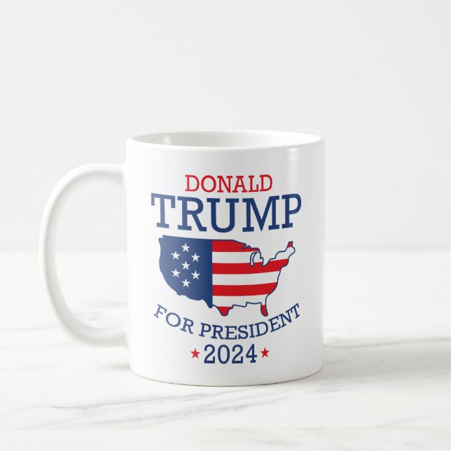 Mug Donald Trump pour le président 2024 (Gauche)