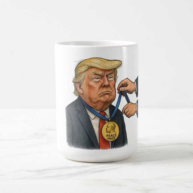 Mug Donald Trump reçoit le prix Nobel de la paix (Centre)