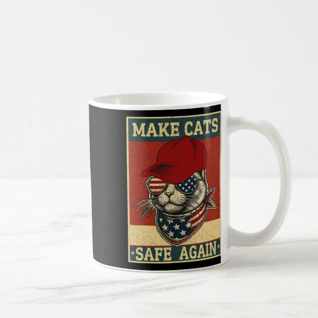 Mug Donald Trump Rendre les chats en sécurité Casquett (Droite)