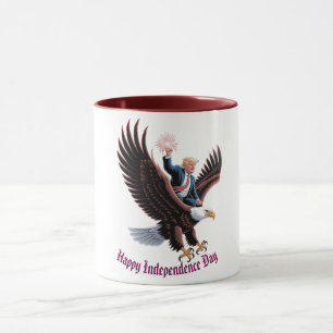 Mug Donald Trump Riding Patriotic Eagle Art Custom