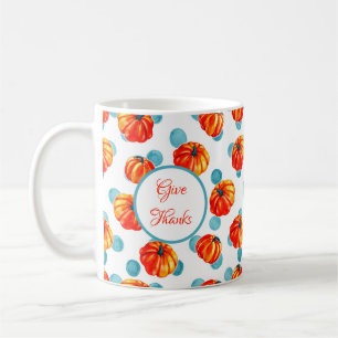 Mug Donner des remerciements aquarelle citrouilles ora