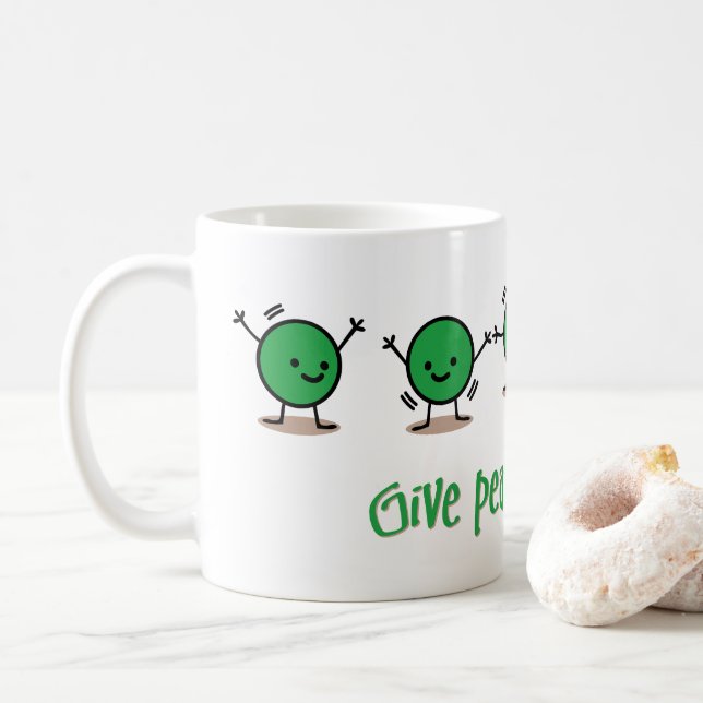 Mug Donnez une chance aux petits pois (Avec donut)