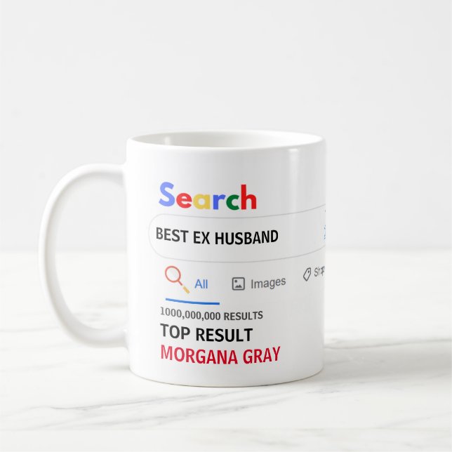 Mug Dons amusants MEILLEUR EX FEMME DE MARI (Gauche)