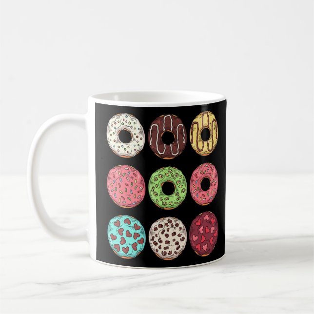 Mug Donut Assorti Donuts Sucres Foie Cookie Donut (Gauche)
