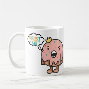 Mug Donut Juge Me Monogramme Pun