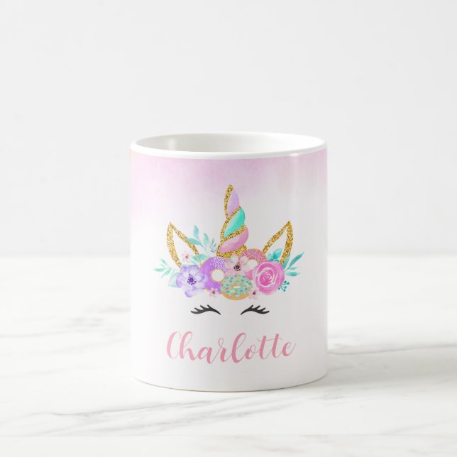 Mug Donut & Unicorne Personnalisé (Centre)