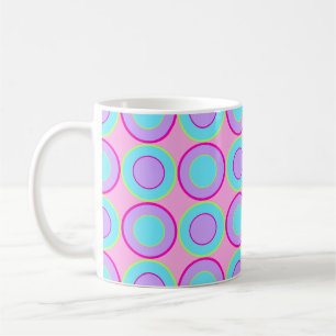 Mug Donuts Lilac Et Turquoise Avec Remplissage Sur Ros