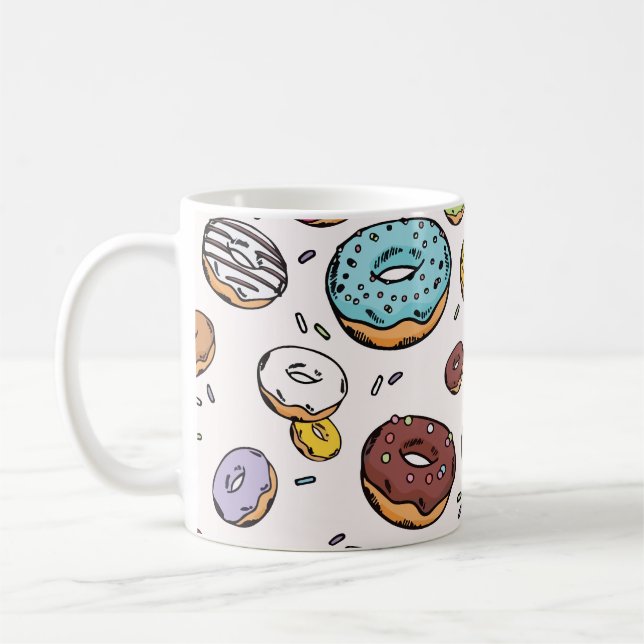 Mug Donuts seamless pattern (Gauche)