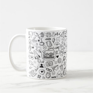 Mug Doodle Art de la vie sociale