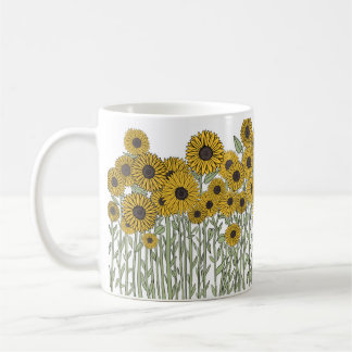 Mug Doodle de tournesol