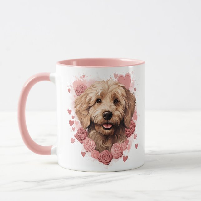 Mug Doodle d'or de la Saint-Valentin (Gauche)