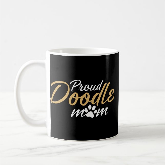 Mug Doodle Mom Aussiedoodle Sheepadoodle Cavapoo Dog (Gauche)