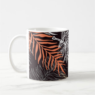 Mug Doodle Palm : Motif Leafy Dessiné À La Main.