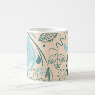 Mug Doodles de fleurs