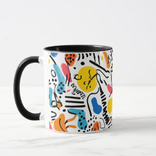 Mug Doodles dessinés à la main Jouer Motif