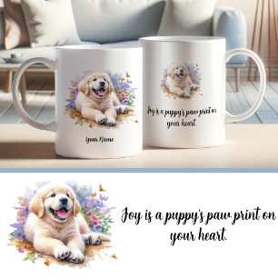 Mug d'or personnalisé avec devis