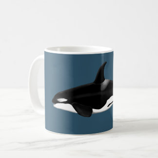 Mug d'orca sur bleu foncé