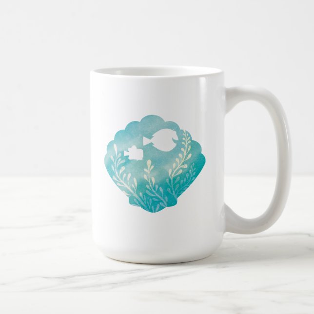 Mug Dory & Nemo | Graphique Shell aquarelle (Droite)