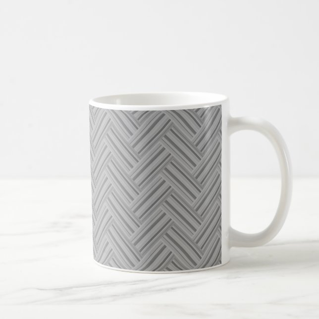 Mug Double blanc de Grey stripes (Droite)