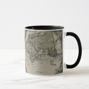 Mug Double carte   1672 du monde d'hémisphère