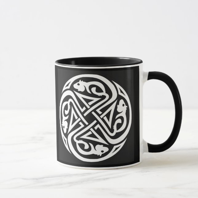 Mug Double cercle celtique de rat (Droite)
