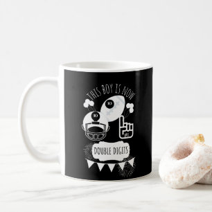 Mug Double Chiffre 10e Joyeux Anniversaire de baseball