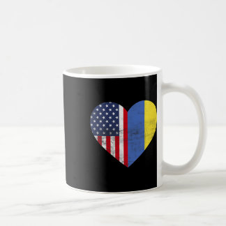 Mug Double Citoyenneté Usa Ukraine Cœur Américain Ukra