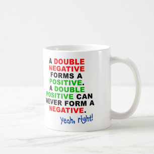 Mug Double Consommation positive négative amusante ou 