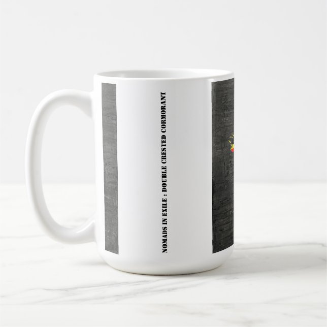 Mug Double Cormorant crêté et l'impact de la marée (Gauche)